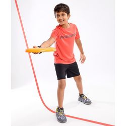 Pine Active Half Sleeves HD Print T-shirt - Red