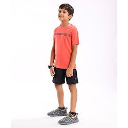 Pine Active Half Sleeves HD Print T-shirt - Red