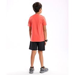 Pine Active Half Sleeves HD Print T-shirt - Red