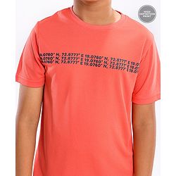 Pine Active Half Sleeves HD Print T-shirt - Red