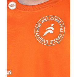 Pine Active Half Sleeves Quick Dry HD Print T-shirt - Orange
