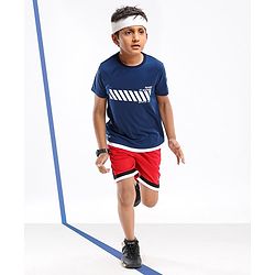 Pine Active Skin Friendly & Breathable Half Sleeves Sports Tee HD Print - Multicolor
