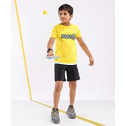 Pine Active  Skin Friendly & Breathable Half Sleeves T-shirt with HD Print - Yellow