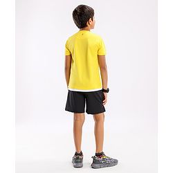 Pine Active  Skin Friendly & Breathable Half Sleeves T-shirt with HD Print - Yellow