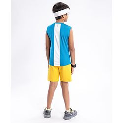 Pine Active Half Sleeves Text Print T Shirt - Blue