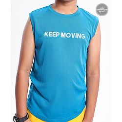 Pine Active Half Sleeves Text Print T Shirt - Blue