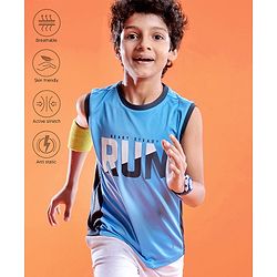 Pine Active Skin Friendly & Breathable Sleeveless Sportswear T-Shirt - Blue