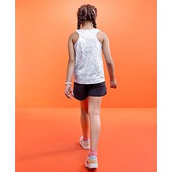 Pine Active Skin Friendly & Breathable Sleeveless Text Printed Tee - Multicolour