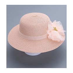 Pine Kids Straw Hat With Bow - Pink