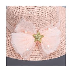 Pine Kids Straw Hat With Bow - Pink
