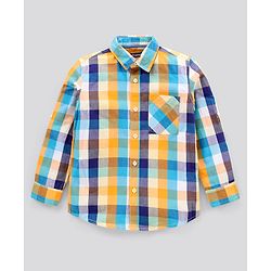 Pine Kids Full Sleeves Check Shirt With Tie Softner Wash - Multicolor