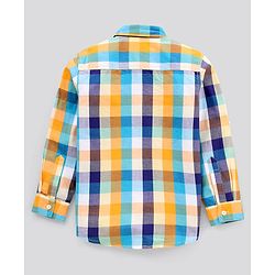 Pine Kids Full Sleeves Check Shirt With Tie Softner Wash - Multicolor