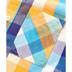 Pine Kids Full Sleeves Check Shirt With Tie Softner Wash - Multicolor