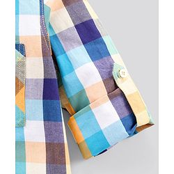 Pine Kids Full Sleeves Check Shirt With Tie Softner Wash - Multicolor