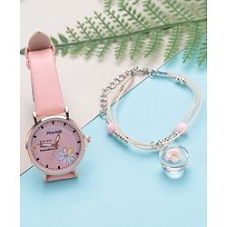 Pine Kids Analog Watch With Bracelet - Pink