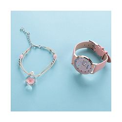Pine Kids Analog Watch With Bracelet - Pink