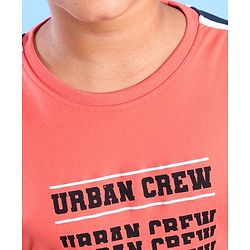 Pine Active Skin Friendly & Breathable Half Sleeves T-shirt with Text Print - Red