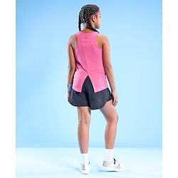Pine Active Skin Friendly & Breathable Sleeveless Sports Top Go Girl Print - Fuchsia