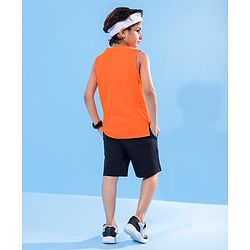 Pine Active Sleeveless Solid Colour Tee - Orange