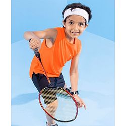 Pine Active Sleeveless Solid Colour Tee - Orange