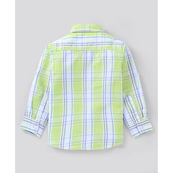 Pine Kids Full Sleeves Biowashed & Checked Shirt - Light Yellow