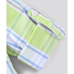 Pine Kids Full Sleeves Biowashed & Checked Shirt - Light Yellow
