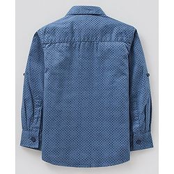 Pine Kids Full Sleeves Softener Washed Cotton Shirt - Blue