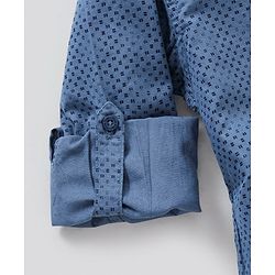 Pine Kids Full Sleeves Softener Washed Cotton Shirt - Blue