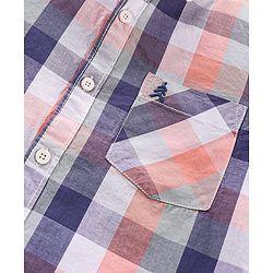 Pine Kids Half Sleeves Checks Shirts - Multicolour