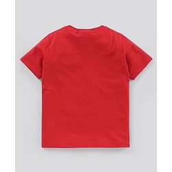 Pine Kids Half Sleeves Bio Wash T-shirt Solid Pack of 2 - Blue Red