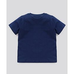 Pine Kids Half Sleeves Bio Wash Cotton T-shirt Solid Pack of 2 - Yellow Navy Blue