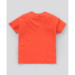 Pine Kids Half Sleeves Bio Wash T-shirt Solid Pack of 2 - Orange Green