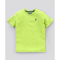 Pine Kids Half Sleeves Bio Wash T-shirt Solid Pack of 2 - Orange Green