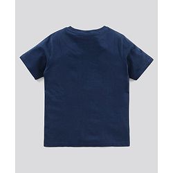 Pine Kids Half Sleeves Bio Wash Cotton T-shirt Solid Pack of 2 - Light and Navy Blue