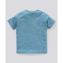 Pine Kids Half Sleeves Bio Wash Cotton T-shirt Solid Pack of 2 - Light and Navy Blue