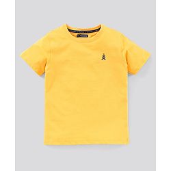 Pine Kids Half Sleeves Bio Wash T-shirt Solid Pack of 2 - Green Yellow