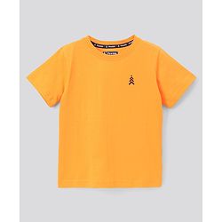 Pine Kids Half Sleeves Biowashed Tee - Yellow