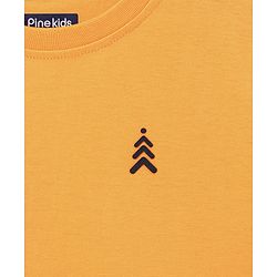 Pine Kids Half Sleeves Biowashed Tee - Yellow