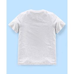 Pine Kids Half Sleeves Biowash T-Shirt Solid - Melange Grey