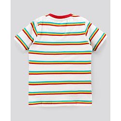 Pine Kids Biowash Half Sleeves Tees Pack of 3 - Sky Blue White Red