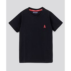 Pine Kids Biowash Half Sleeves Tees Pack of 3 - Black Light Grey Red