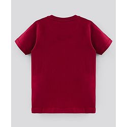 Pine Kids Half Sleeves T-shirt with Striped and Ninja Print Pack of 2 - Maroon Orange and Blue