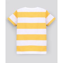 Pine Kids Biowash Half Sleeves Tees Pack of 2 - Yellow Navy Blue
