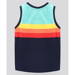 Pine Kids Sleeveless Biowashed Striped T-Shirt - Multicolour