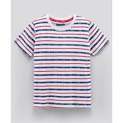 Pine Kids Biowash Half Sleeves Tees Pack of 2 - Red Light Grey