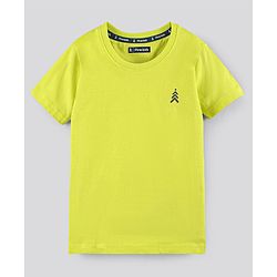 Pine Kids Biowash Half Sleeves Tees Text Print Pack of 3 - Light Green White