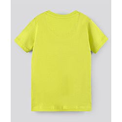Pine Kids Biowash Half Sleeves Tees Text Print Pack of 3 - Light Green White