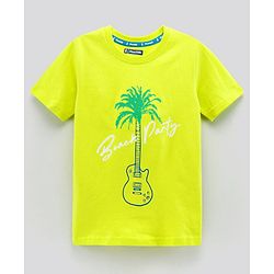Pine Kids Biowash Half Sleeves Tees Beach Party Print Pack of 3 - Royal Blue Green