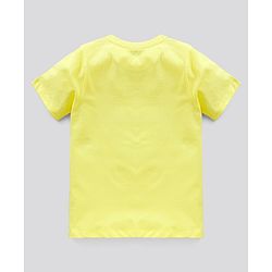 Pine Kids Biowash Half Sleeves Tee & Shorts Nightwear Set Snooze & Stripes Print - Lemon Yellow Blue