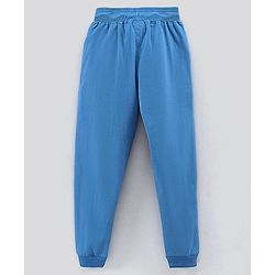 Pine Kids Half Sleeves Biowashed Night Suit Text Print - Sky Blue